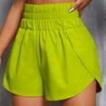 thumbnail image 1 of POTETI Womens Running Shorts High Waisted Dolphin Women Plus Shorts Mint Green Elastic Solid Sports Yoga Athletic Shorts, 1 of 6