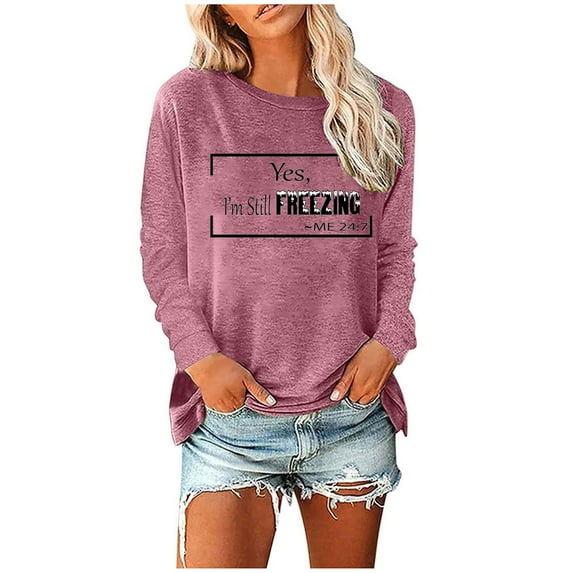 POTETI Womens Shirts Fall Winter Casual Solid Off Shoulder Long Sleeve Pink Blouse for Girls