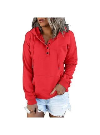 Womens Sweatshirts & Hoodies | Red - Walmart.com