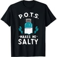 thumbnail image 1 of POTS Awareness Salty Dysautonomia Turquoise Salt Shaker T-Shirt, 1 of 4