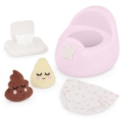 LullaBaby Pink Baby Doll Potty Set Potty Training Accessories