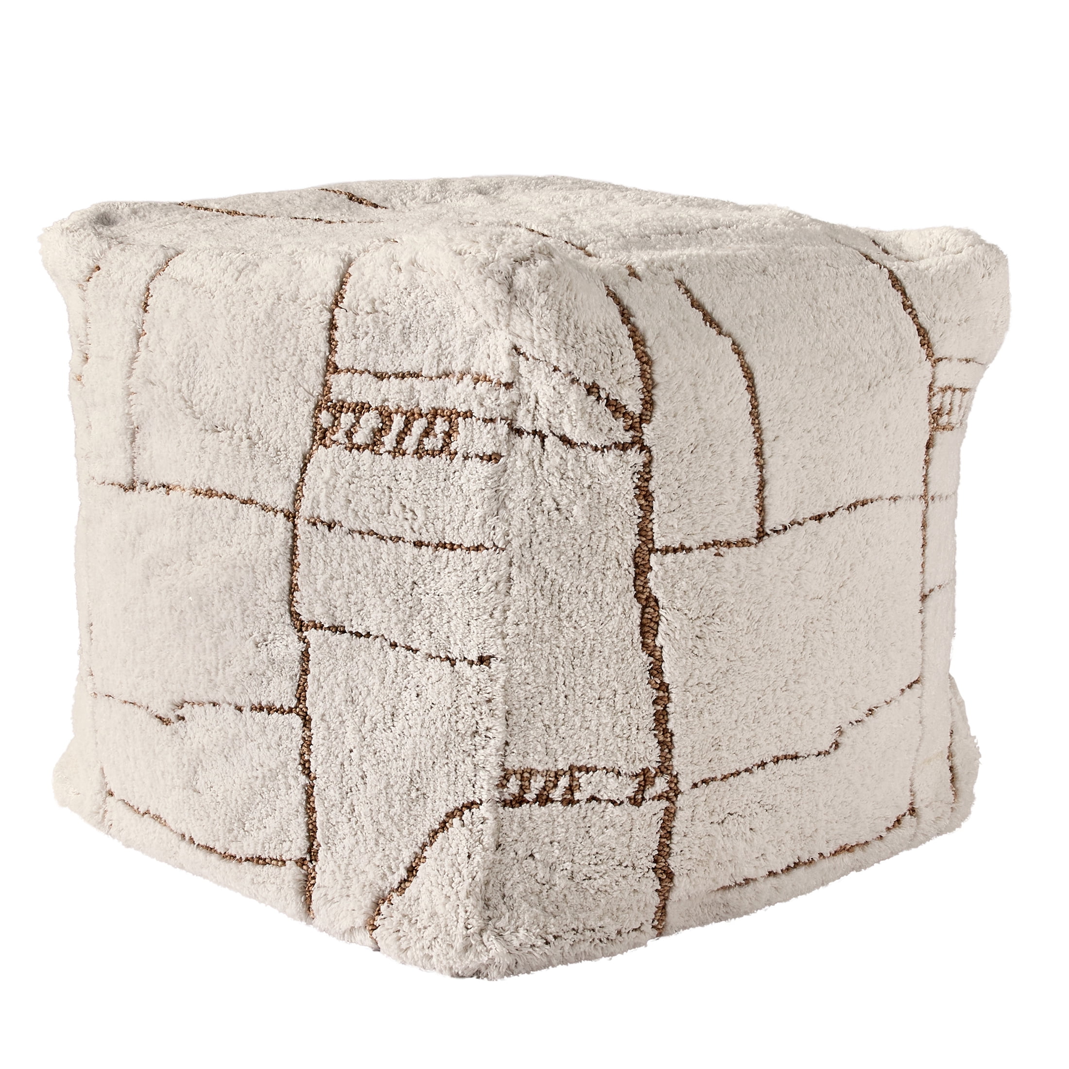 Better Homes & Gardens Dharra Organic Linework Pouf Cover