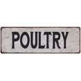 thumbnail image 1 of POULTRY Vintage Look Rustic 6x18 Metal Sign Chic Retro 106180035021, 1 of 1