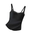 thumbnail image 1 of POUNOO Womens Adjustable Strap Tank Tops Fitted Notch V Neck Thin Strap Ribbed Texture Ruffle Trim Tops Street Style Tees Gift, 1 of 6