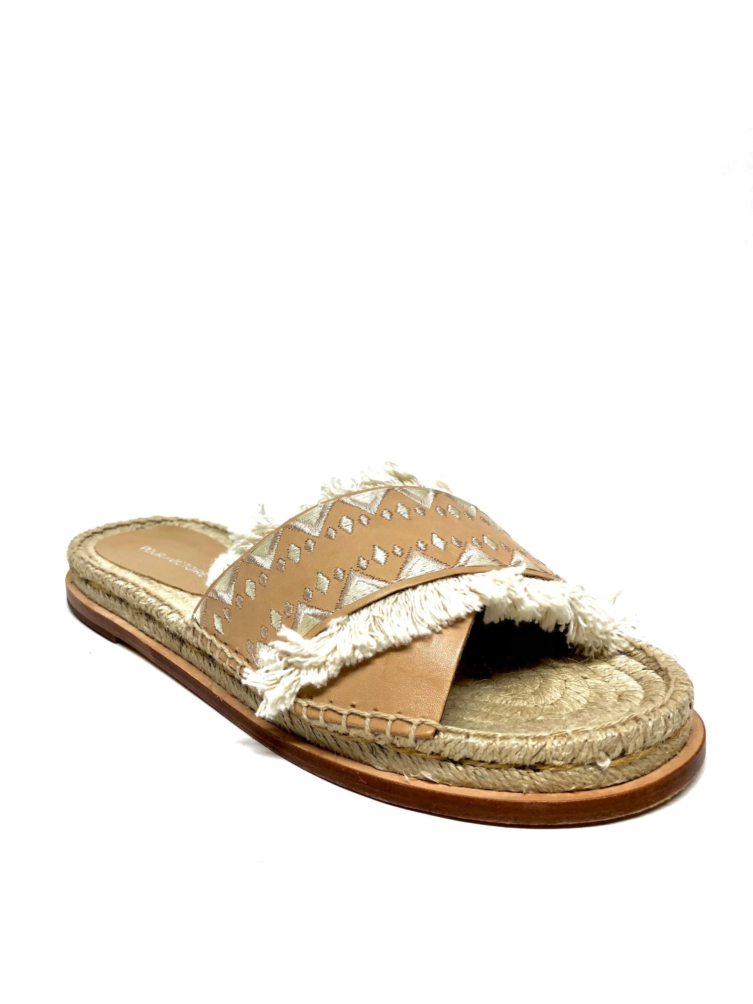 SPLENDID Womens Ivory Animal Print Padded Frayed Lilly Round Toe Platform Slip On Espadrille Shoes M