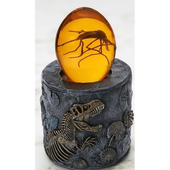 Baby Three Insect POUR PLACE Dinosaur Fossil Resin Jar with 3D Amber Mosquito Paperweight ...