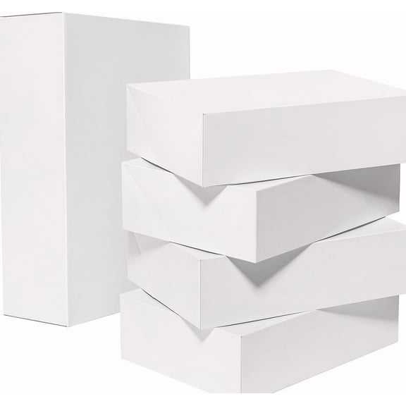 POUR PLACE Large 14x10x4 Gift Boxes with Lids 16 Pack Deep Paperboard Shirt Robe Clothing for Wrapping Presents