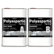 POURLA UltraShield Polyaspartic Top Coat 2 Gallon Kit   11 Mix, Fast-Cure Industrial Clear Gloss, UV-Stable High-Durability Coating for Garage, Basement & Concrete Floors