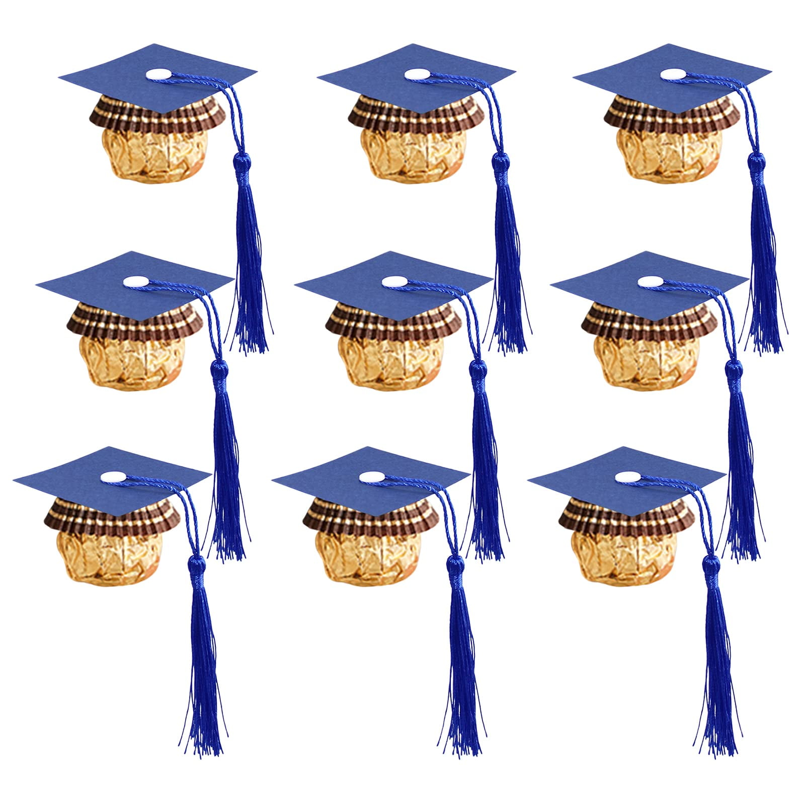 POUYRBA Graduation Cap Chocolate SAF21 Decorations, 50pcs Black and ...