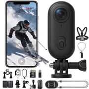 POV 4K HD Action Camera, Ultra Wide Angle HD Wearable Body Adventure Action Cameras-Mini Body Camera for Running Motorcycle Vlogging Diving Horse Riding Black - Top Match