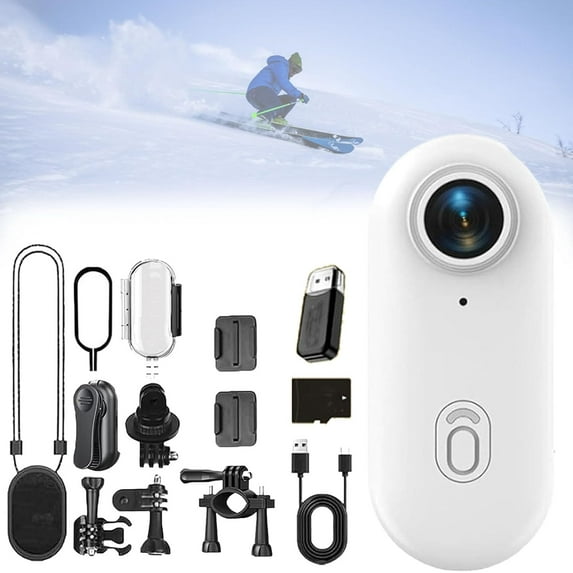POV Capture Pro with 32/64/128GB Card,1080P/4K 30m/98.42ft Waterproof,New 170° Ultra Wide Angle Wearable Body Adventure Action Cameras with Audio,Night Vision,for Vlogging,Travel,Bike,Pet