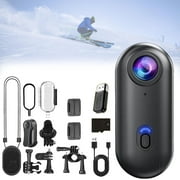 POV Capture Pro with 32/64/128GB Card,1080P/4K 30m/98.42ft Waterproof,New 170° Ultra Wide Angle Wearable Body Adventure Action Cameras with Audio,Night Vision,for Vlogging,Travel,Bike,Pet