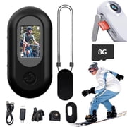 POV Capture Pro, POV Pro Body Camera Wearable, 1080p Waterproof HD Sports Action Camera, Ultra-Wide-Angle Recording for Skiing, Motorcycle, Cycling, Diving Black+8G