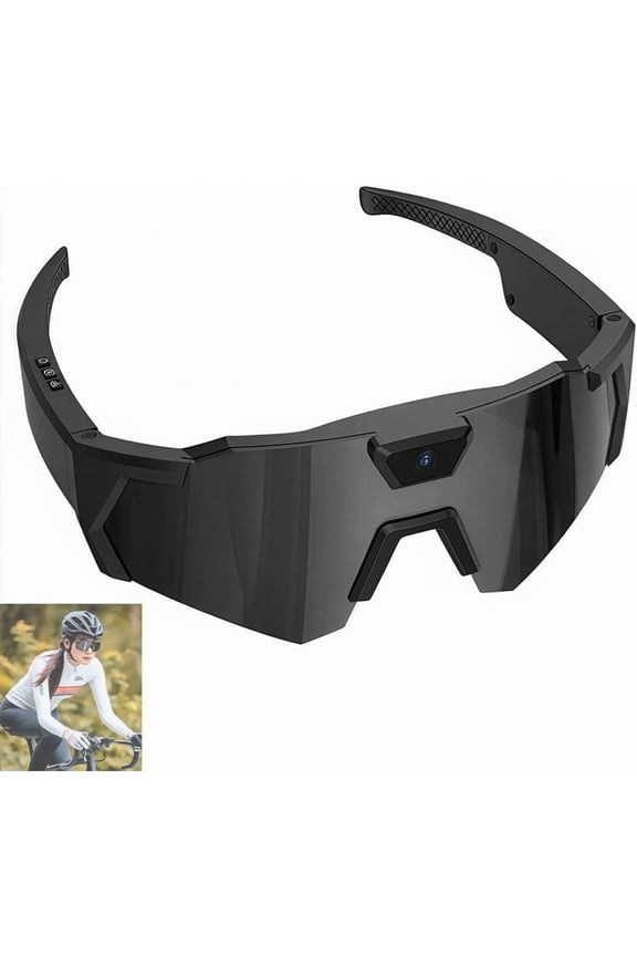 POV Glasses 4K Baseball Glasses with Camera Smart Camera Glasse for Men Women Sunglasses with Cameras and Audio Video Recording Glasse and WiFi Action Sports for Cycling Hiking