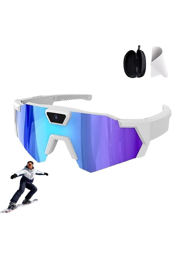 POV Glasses 4K Baseball Sunglasses with Camera, Smart Action Recording Eyewear with Audio, Video & Photo Capture for Men and Women Sports, Outdoor Action & Daily Use