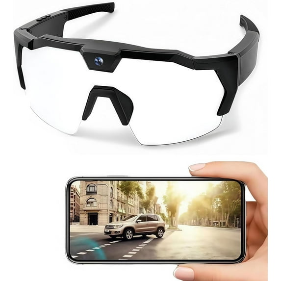 POV Glasses 4K Baseball with Camera for Baseball and Outdoor Action, Upgrade Smart POV Sunglasses for Men and Women