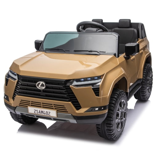 POVANLI 24V 2-Seater Kids Electric Ride On Car,Lexus GX550 Four-wheel Suspension, LED light, Bluetooth&MP3 Music W/ PC 2.4G,Speed up to 3.73 MPH for Kids Aged 3-6