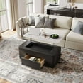 thumbnail image 1 of POVISON 47.24" Lifting Top Rectangular Sintered Stone Coffee Table, Modern Black Coffee Table, 1 of 13