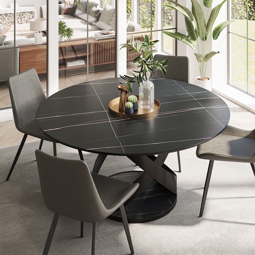 Matt black dining table discount