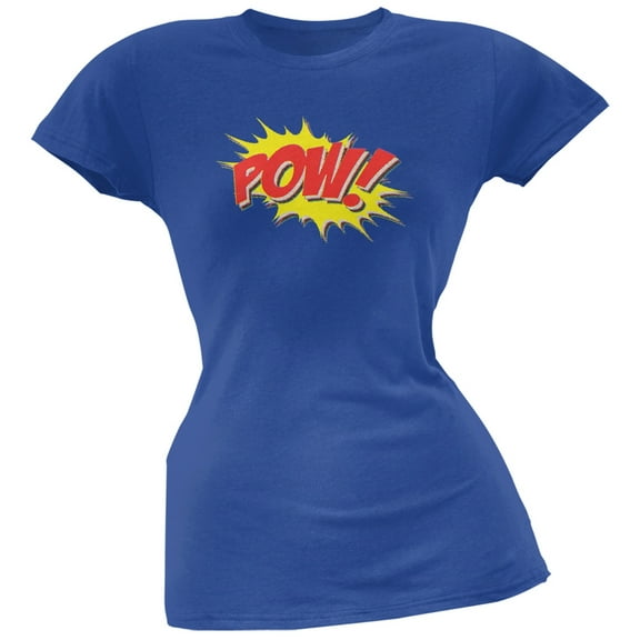 POW Comic Book Super Hero Royal Juniors Soft T-Shirt - 2X-Large