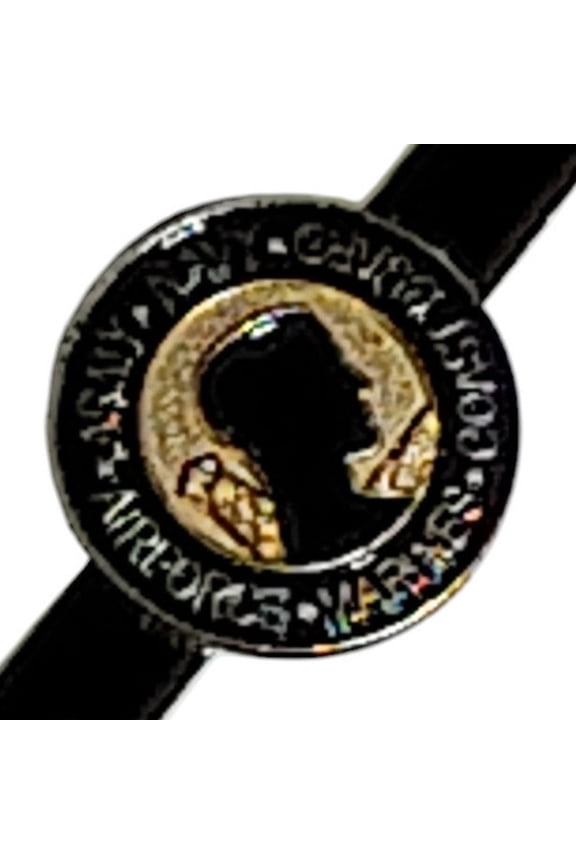 POW Joint Services/Branches Tie Bar Clip 2-1/2"L, Emblems 3/4"D, Gold Finish Bar