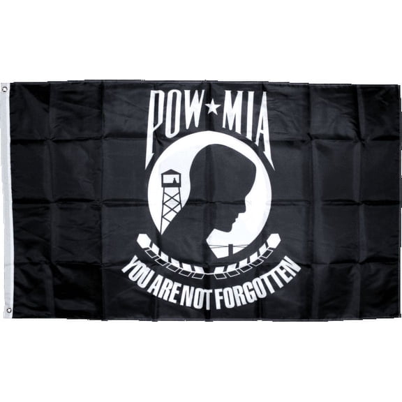 POW MIA 3'x5' Rough Tex 150D Nylon  Flag 4 Rows Sewing UV Protected US POW/MIA