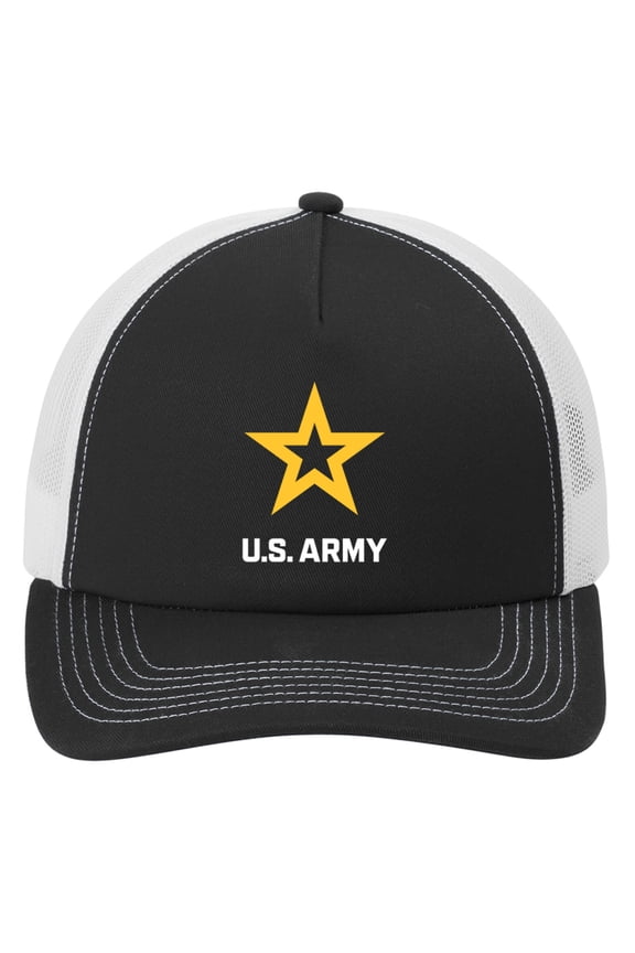 POW MIA Adjustable Adult Mesh Hat, Black/White