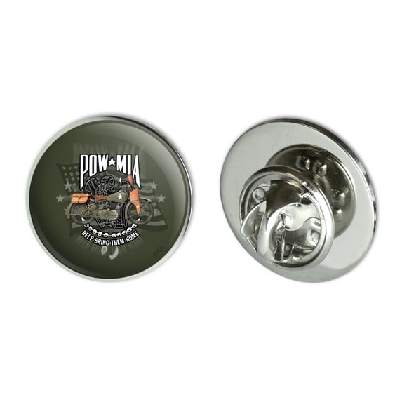 POW MIA Army Motorcycle Bike Bring Them Home Metal 0.75" Lapel Hat Pin Tie Tack Pinback