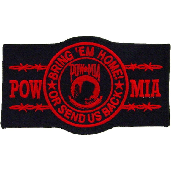 Eagle Emblems PM1218 Patch - Pow Mia, Bring EM HM, Red - 4.25 in.