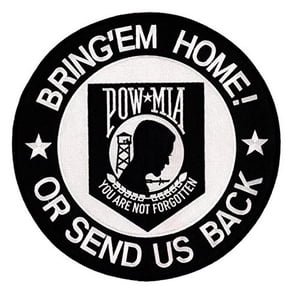 POW MIA Bring 'em Home or Send Us Back Embroidered Patch Iron Sew RPPM8455