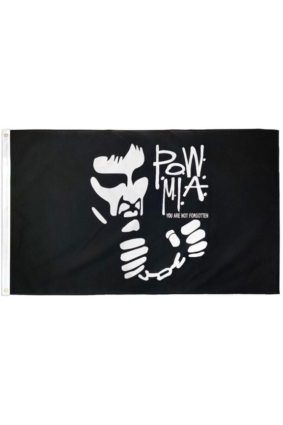 POW-MIA Chains Flag 3x5ft P.O.W. M.I.A. Flag Military You Are Not Forgotten Flag