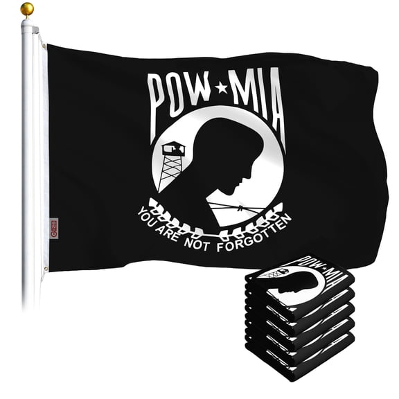 POW MIA Flag 3x5FT 5-Pack Printed Polyester By G128