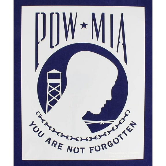 POW-MIA Flag Stencil 12" x 15" Painting /Crafts/ Templates