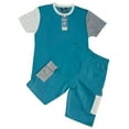 thumbnail image 1 of MEN'S 2PC MULTICOLOR TOP CARGO POCKETS BASKETBALL COOL SUMMER OUTFITS (2205), 1 of 1