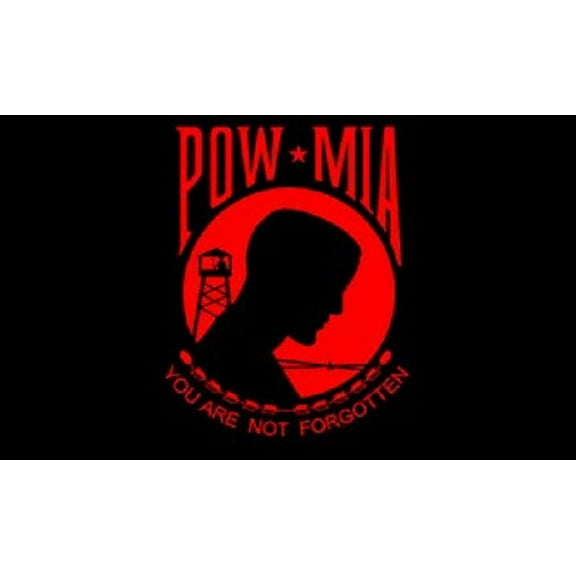 POW-MIA POW MIA Flag Military Banner Veteran Pennant Prisoner of War 3x5 Outdoor