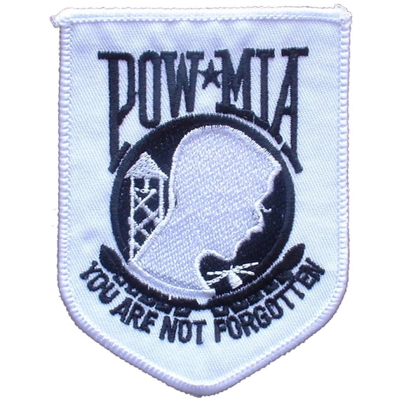 Eagle Emblems PM0118 Patch - Pow Mia, White - 3.5 in.