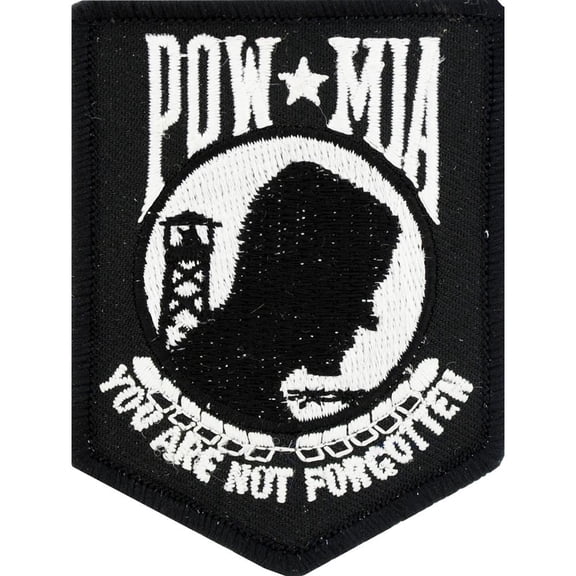 Eagle Emblems PM0516 Patch - Pow Mia, Black - 3 in.