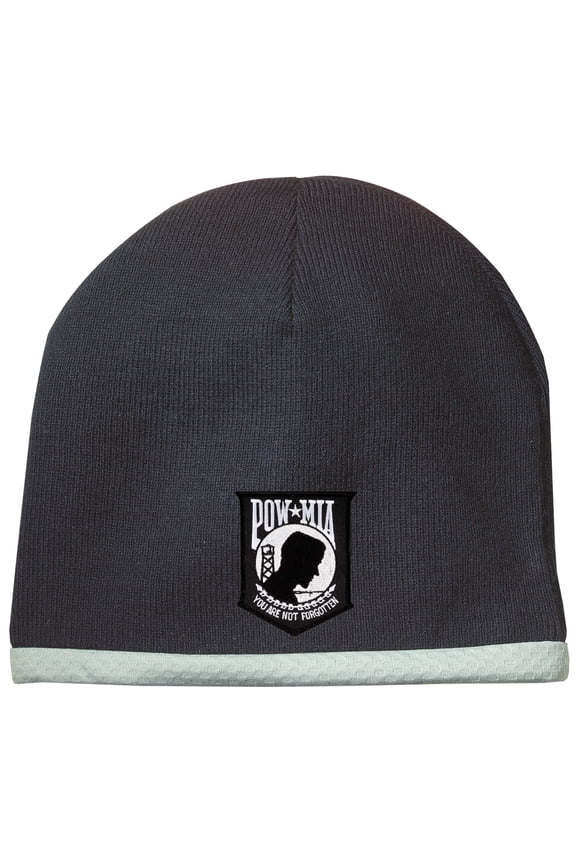 POW MIA Patch Performance Beanie Hat - Black