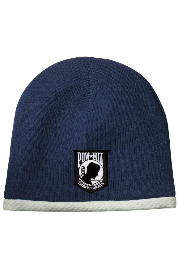 POW MIA Patch Performance Beanie Hat - True Navy