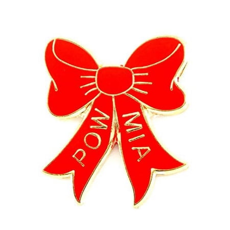 POW MIA Red Ribbon Lapel Hat Pin Military Marines Army Navy PPM 767 (1 pin)