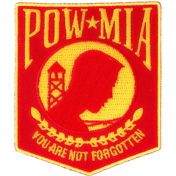 POW MIA Red and Yellow Patch