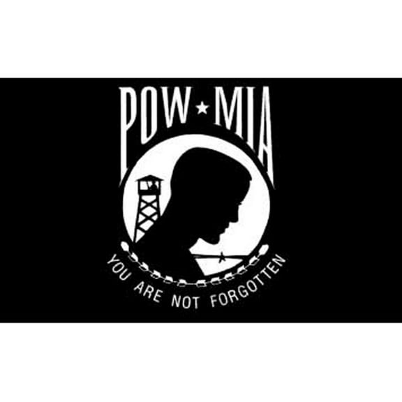 Eagle Emblems F3007 Flag - Pow Mia, Poly-Cotton - 3 x 5 ft.