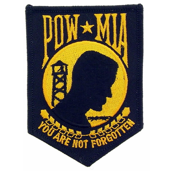 Eagle Emblems PM0404 Patch - Pow Mia - Gold - 3.5 in.
