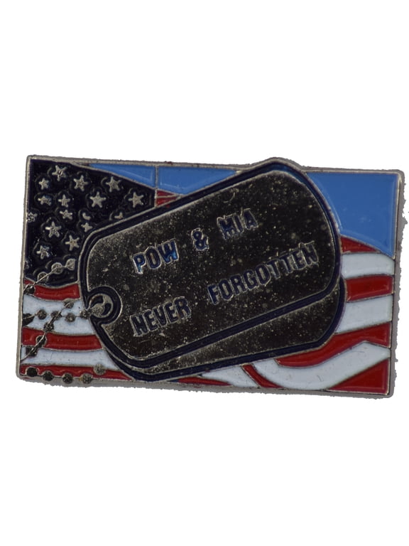 POW NEVER FORGOTTEN HAT PIN