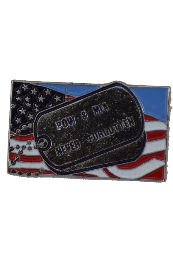 POW NEVER FORGOTTEN HAT PIN