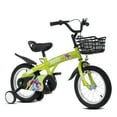 thumbnail image 1 of POWANLI 18inch kids bike with training wheels and stand Adjustable saddle Suitable for boys and girls aged 5-10years tall Height 45-57 inches,saround 85% assembled body,With storage frame,Gift(Green), 1 of 6