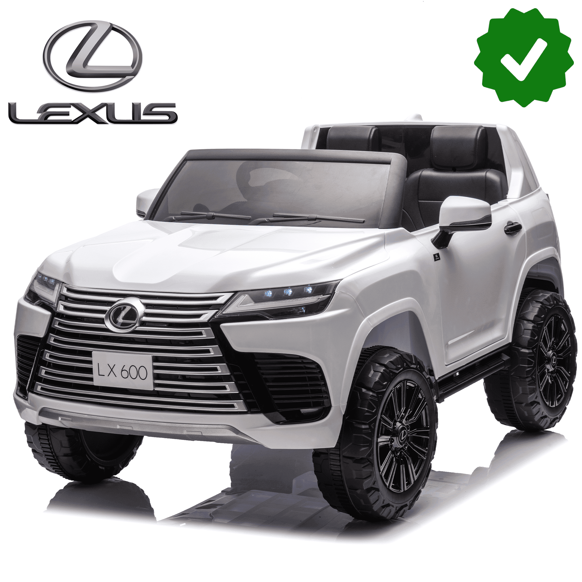 POWANLI 2 Seater 24v Ride On Truck for Kids, LEXUS LX600 Kids Car with