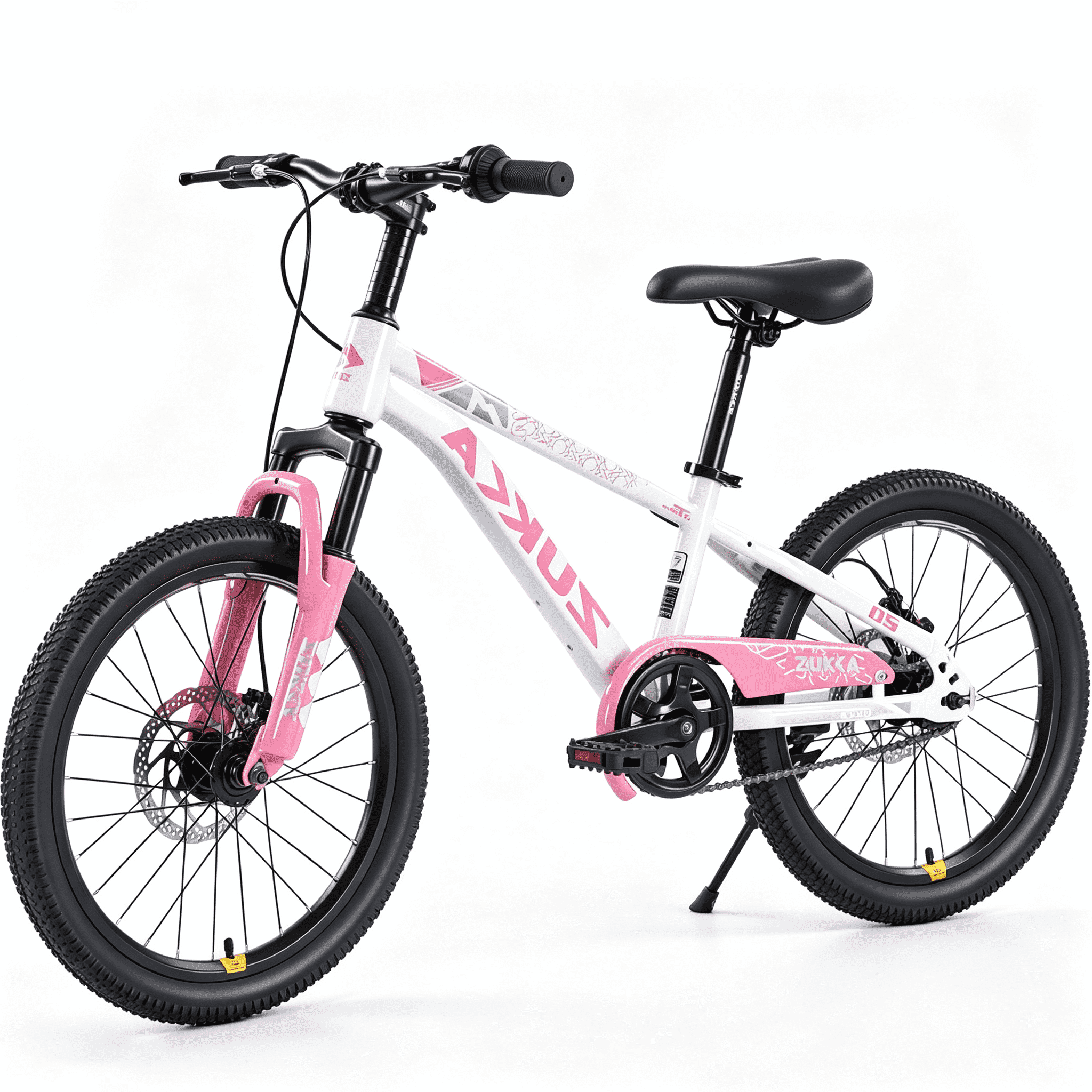 POWANLI 20 Inch Bike, Mountain Bike Ages 8-12, single Speed Bicycles, Front Suspension Disc Brake, 11 Inch Height Steel Frame