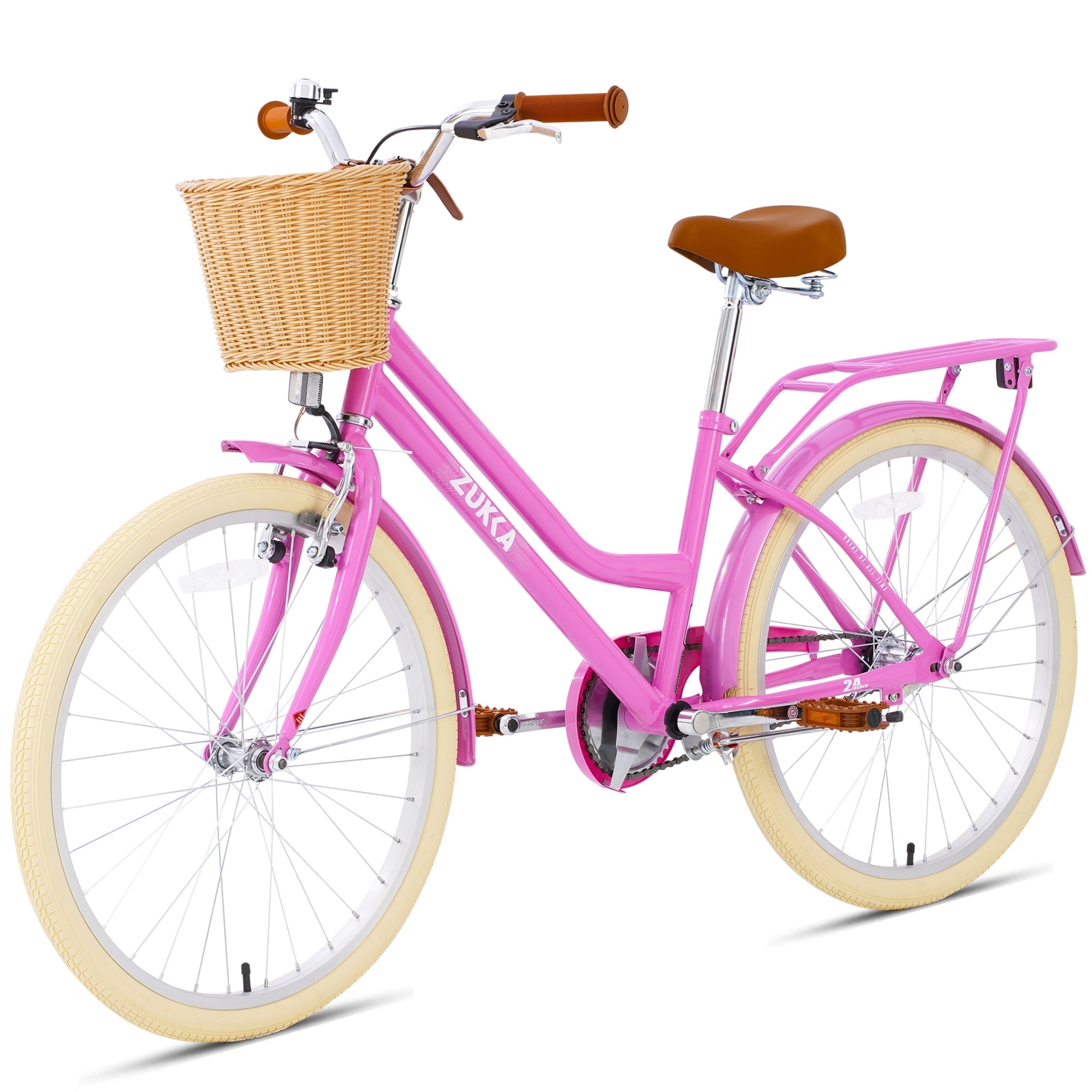 バンブー・purple 24 in Steel Adult 7 Speed Cruiser Bike in Purple with 3