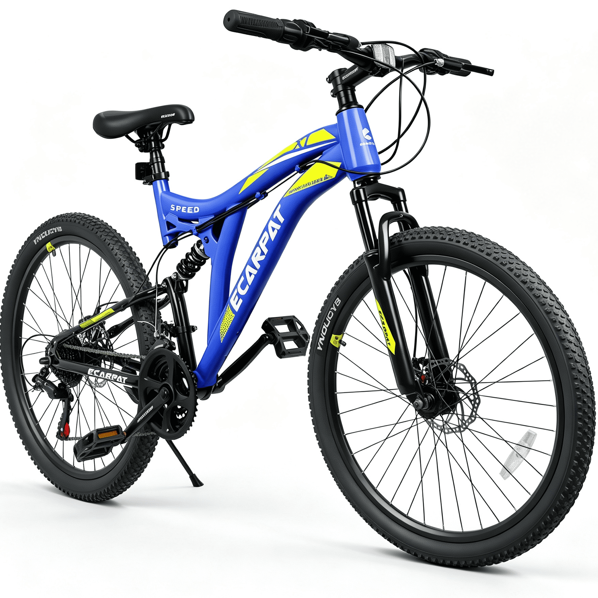 POVANLI 26 Inch Mountain Bike Dual Full Suspension, Aluminium Frame for Men Women, Go to Work with 21-Speed Disc Trail Commuter City Beach, Youth Ages 15+, Gift(Black)